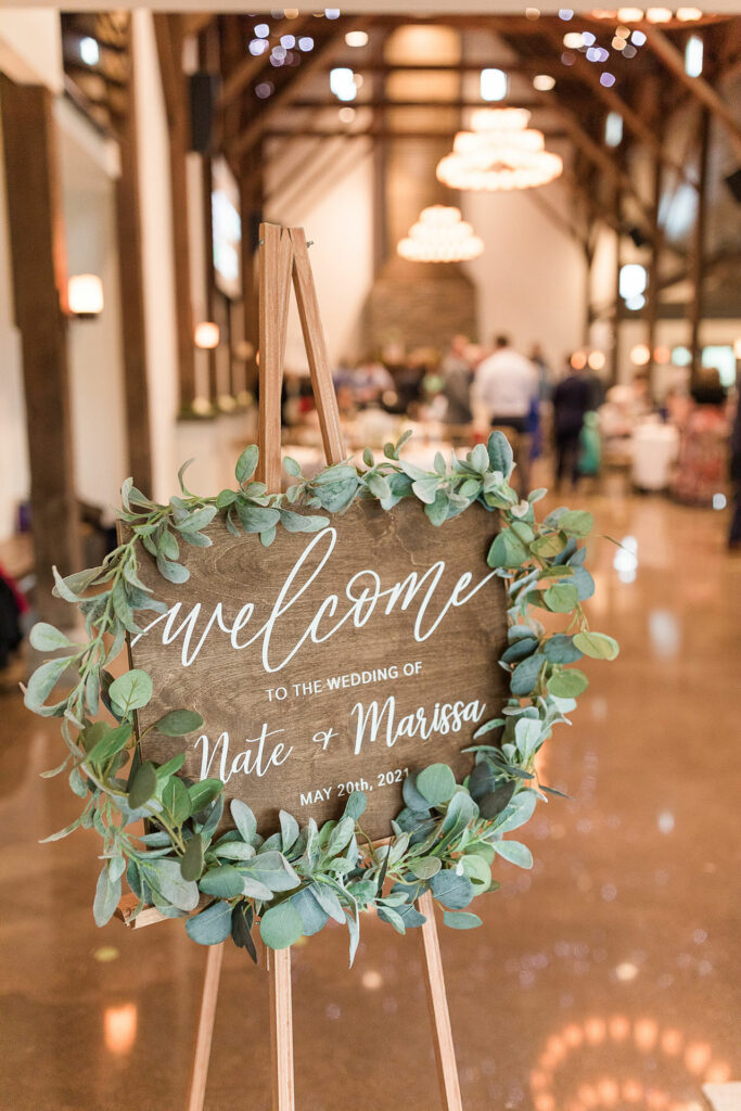 Welcome signage at wedding ceremony | Emma Christine Creative
