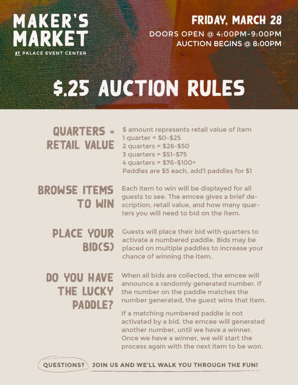 Maker's Market Auction Rules